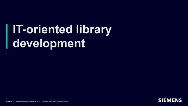 Modularization  - IT-oriented Library Development