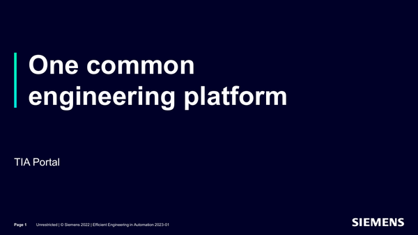 One Common Engineering Platform