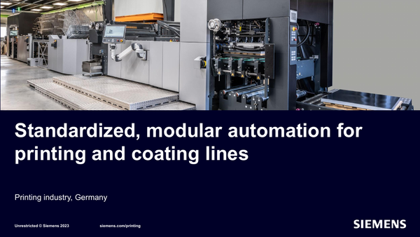 Standardized, Modular Automation For Printing And Coating Lines